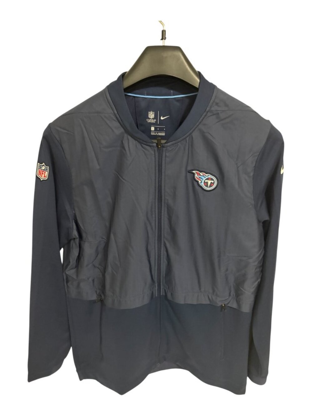 Nike Tennessee Titans Full Zip Jacket Size Large Logos Blue